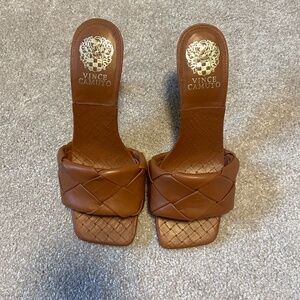 Vince Camuto Brelanie Braided Strap Sandal in Camel